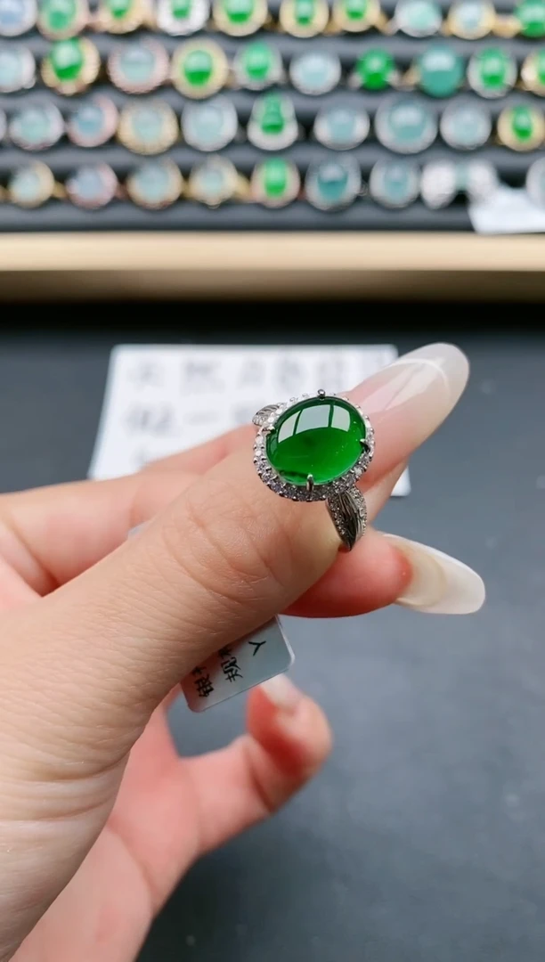 【闪购商品】翡翠戒指银S925镶嵌111111111