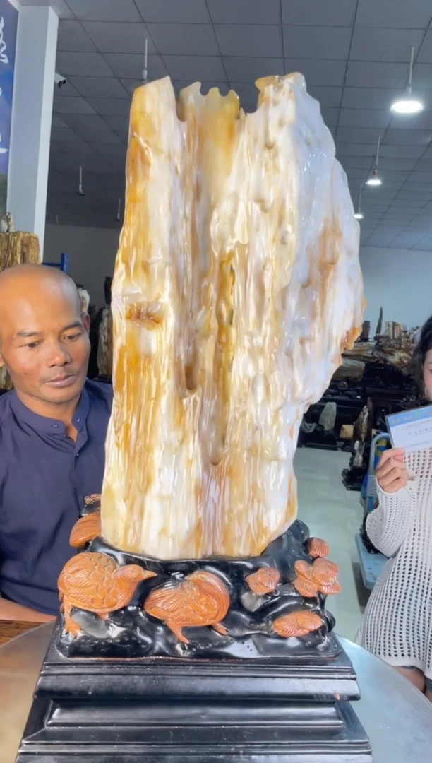 未镶嵌摆件硅化玉66