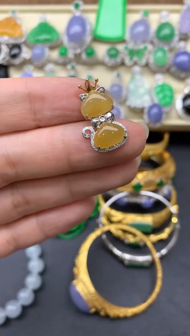 【闪购商品】翡翠颈饰18K金镶嵌355-中国好珍宝