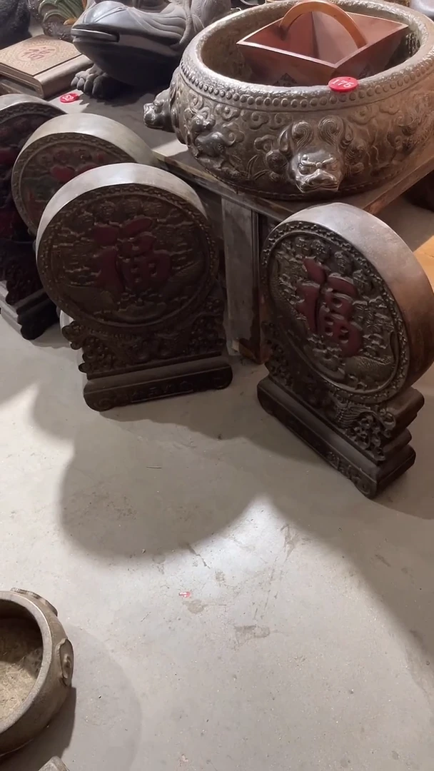 石材屏风家居饰品落地摆件