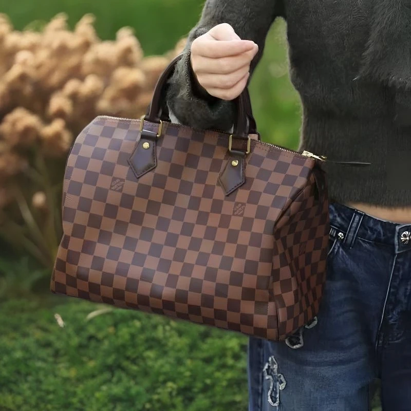 未使用 LouisVuitton/路易威登 经典l棕棋盘格sp30手提包
