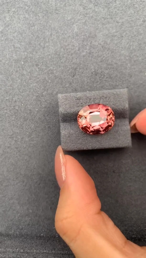 未镶嵌珠宝半成品碧玺10.3ct粉碧玺 定制  FH