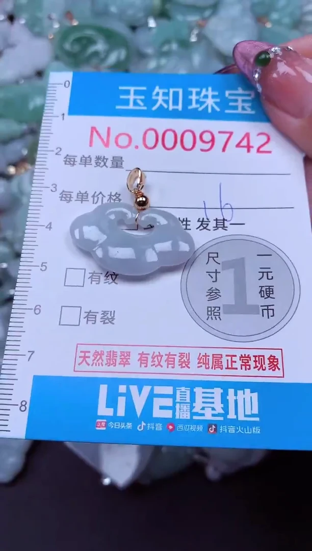 吊坠(不含链)未镶嵌翡翠9742