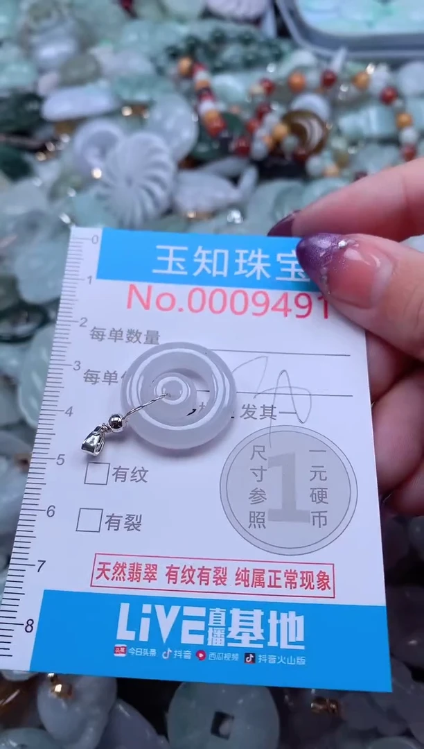 翡翠未镶嵌吊坠(不含链)9491