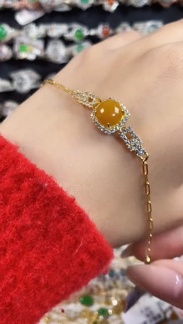 银S925镶嵌戒指翡翠 天然A货翡翠63