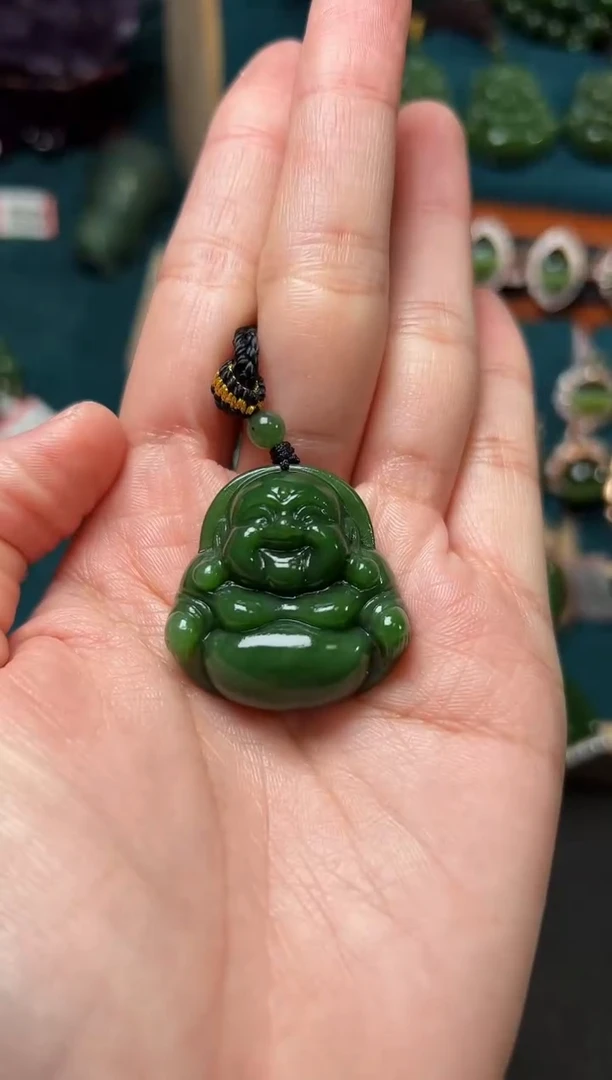 【闪购商品】和田玉（碧玉）颈饰未镶嵌碧玉31×31×10左右