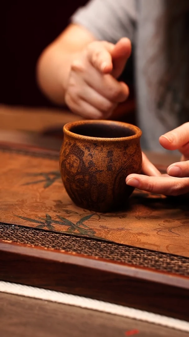 茶杯紫砂宜兴原矿紫砂 全手工制作