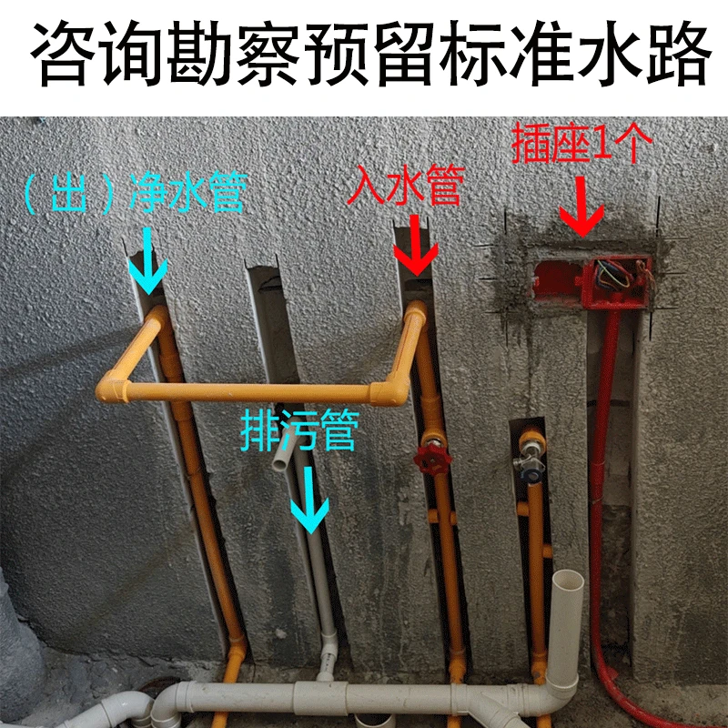 全屋净水器勘察标准水路图