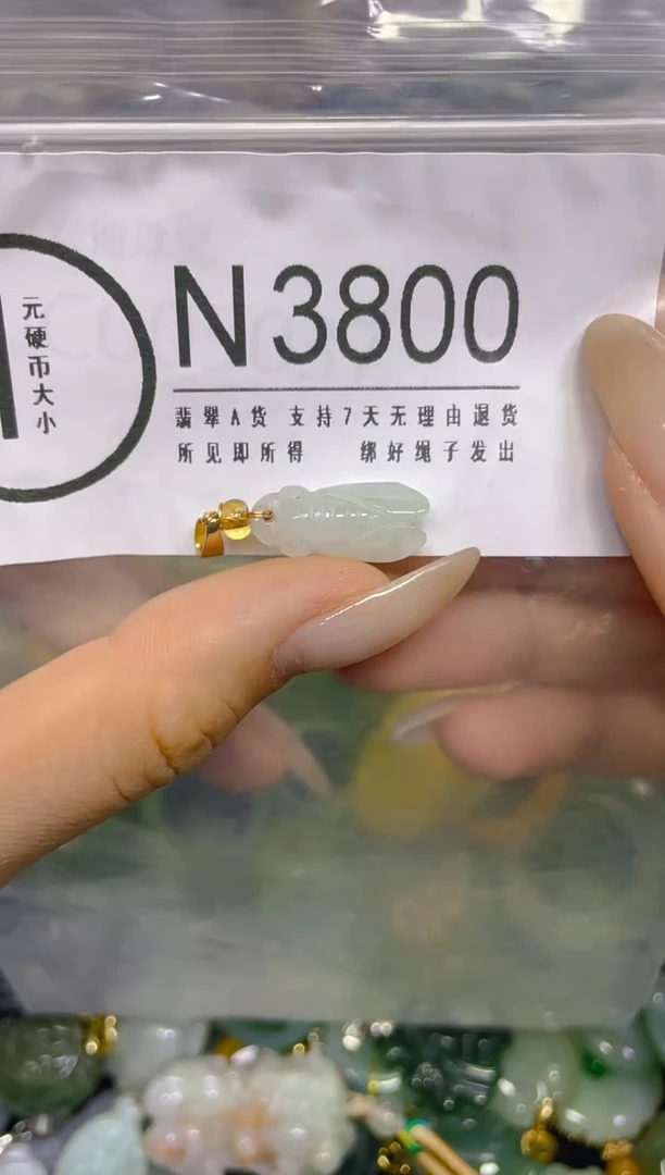 颈饰未镶嵌翡翠/ N /翡翠A货，一件也是批发价