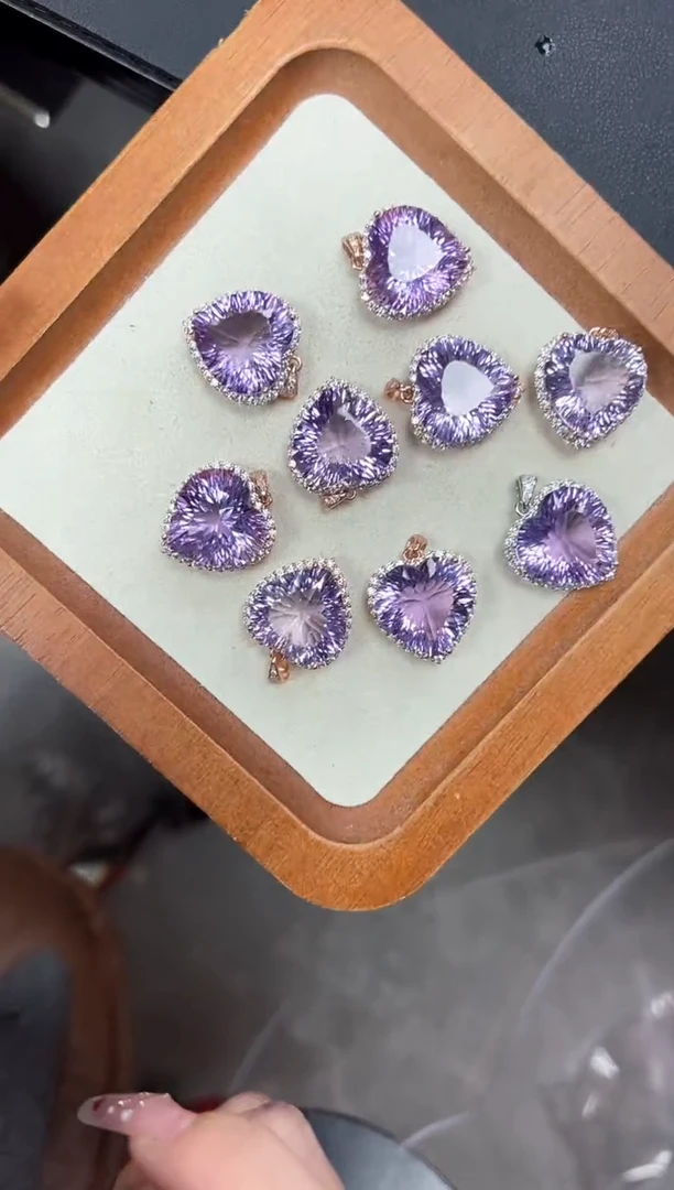 【闪购商品】紫晶吊坠(不含链)银S925镶嵌9n多样性发其一/1个