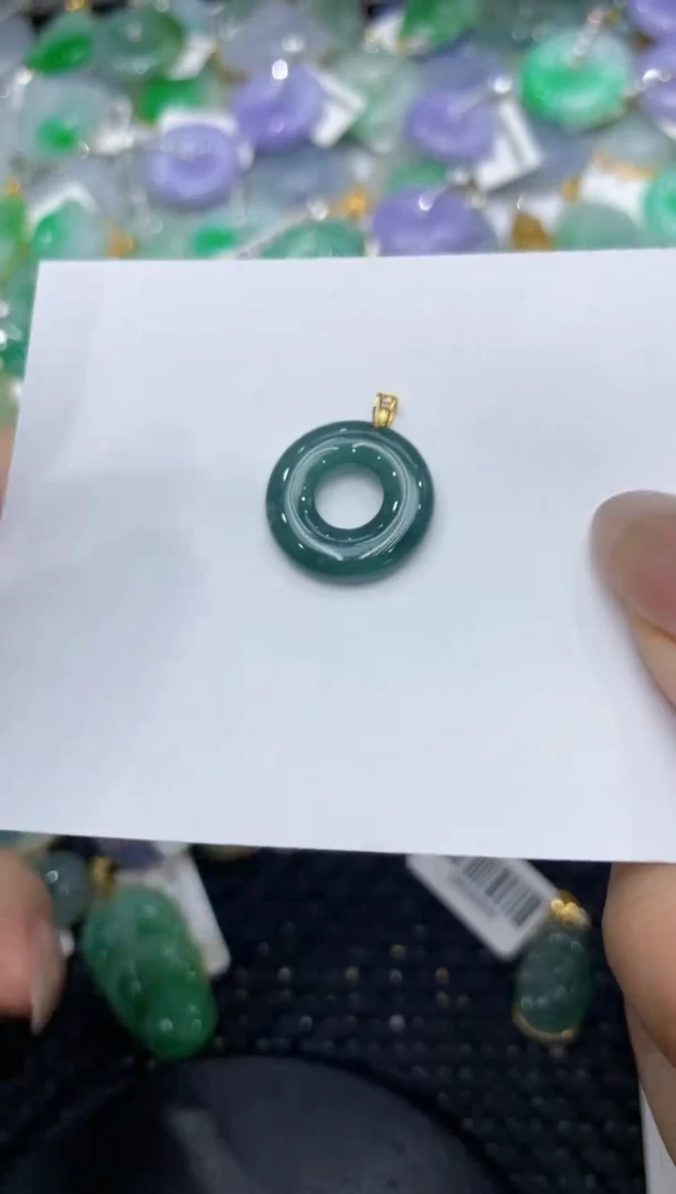 【闪购商品】翡翠颈饰18K金镶嵌222222222