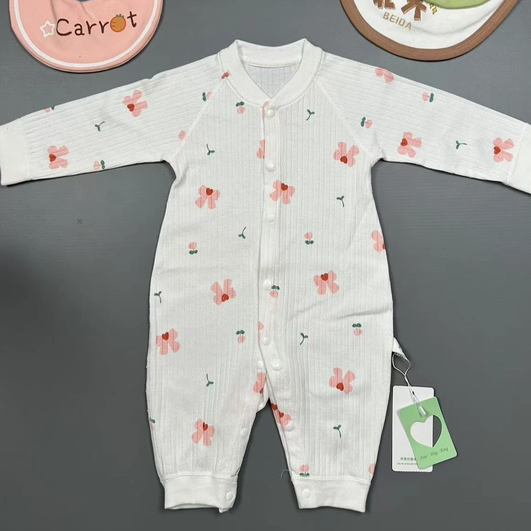 四季长袖哈衣连体蝴蝶结