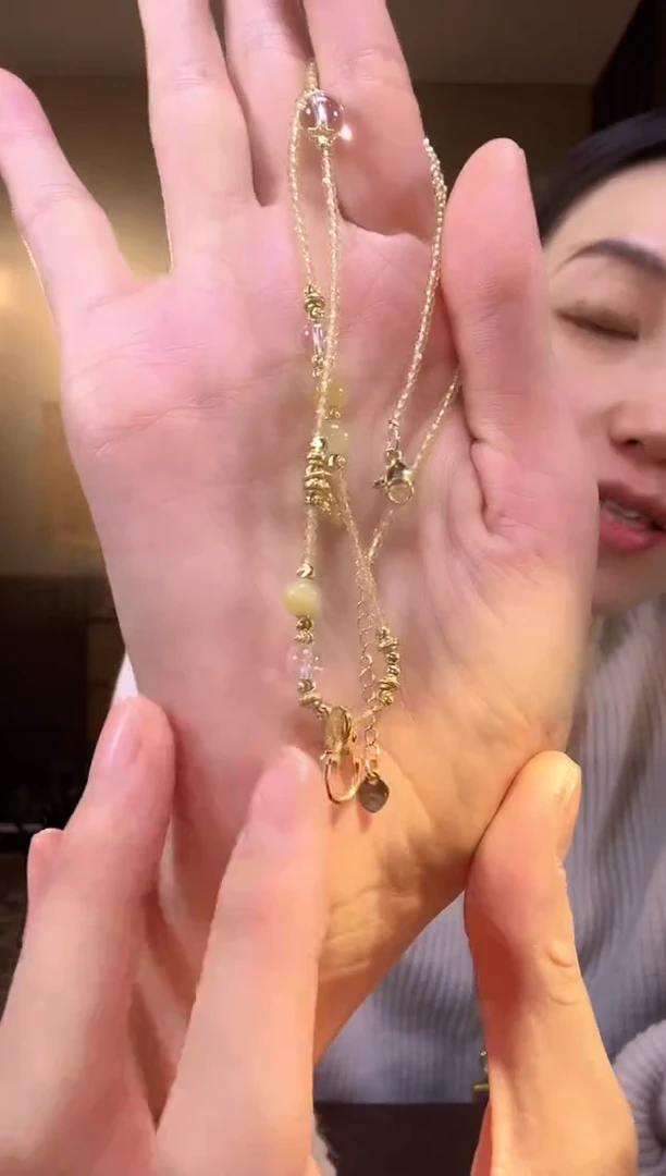 吊坠金色珠珠链 仅链子1.05