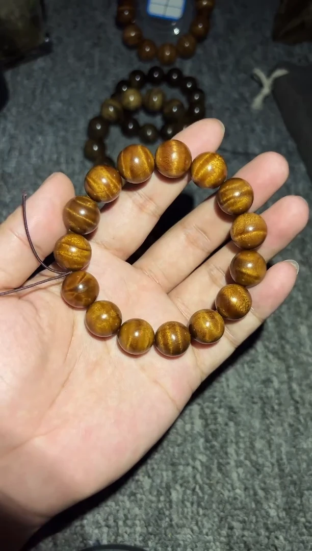 金丝楠手串/手链枯木老料1.5双面纹168