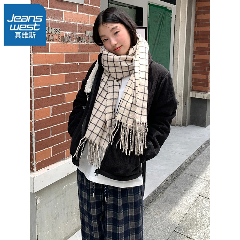 真维斯外套女2025新款秋冬季加绒加厚小个子宽松立领开衫上衣女L