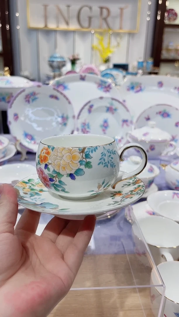 36%以上骨粉骨瓷咖啡杯碟