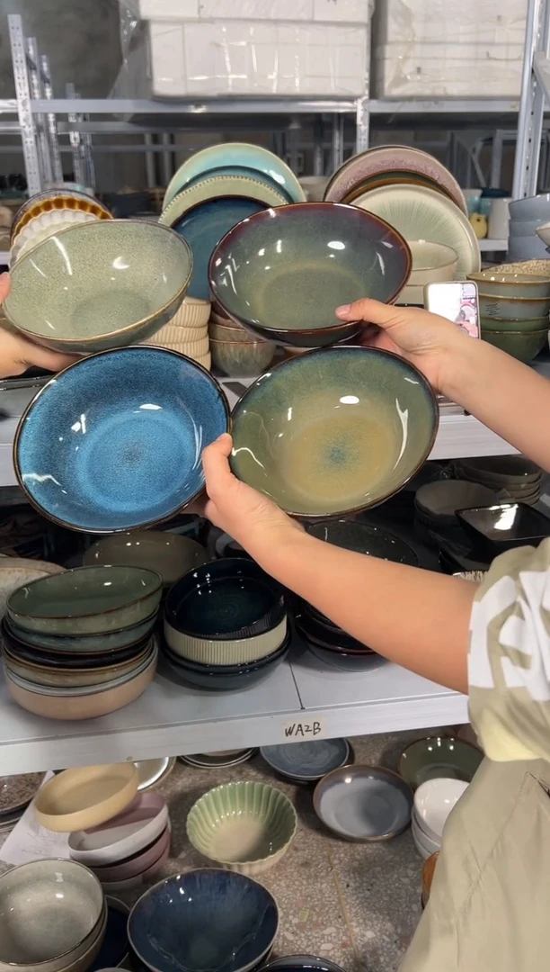 陶瓷外贸尾货瑕疵满20包邮X4 菜碗组合