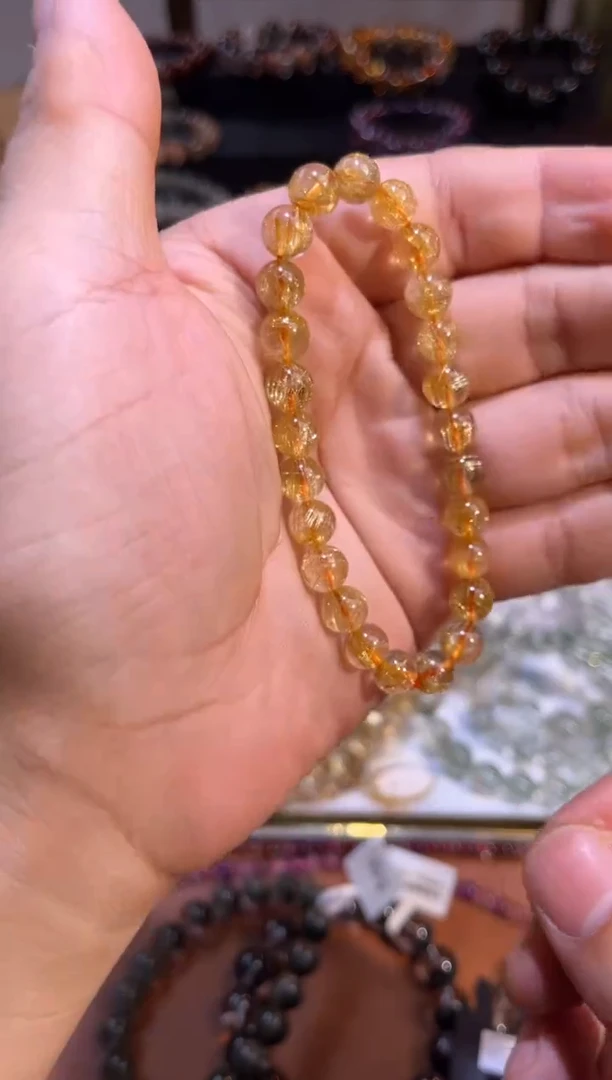 未镶嵌手串水晶SJ-1007金发晶