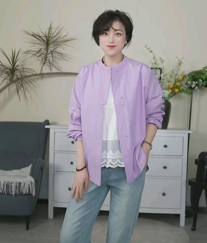 【U.M】 尤莱特气球衬衫穿搭清新不规则衬衫时尚