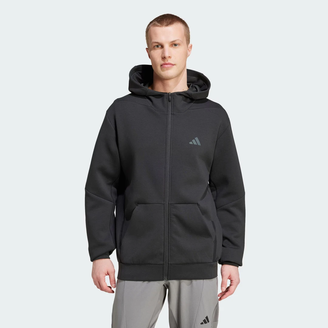 adidas/阿迪达斯速干太空棉挺阔有型运动连帽夹克外套IY1131