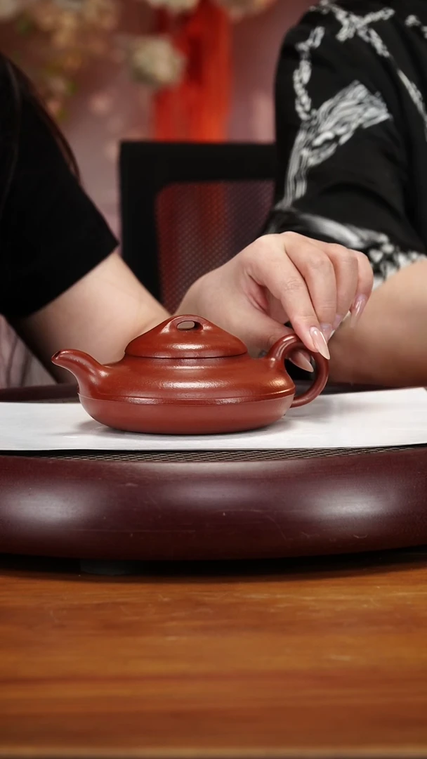 茶壶紫砂24ZXJ线圆 大红泥260cc