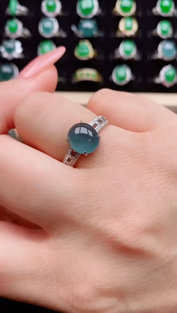 【闪购商品】翡翠戒指银S925镶嵌312321