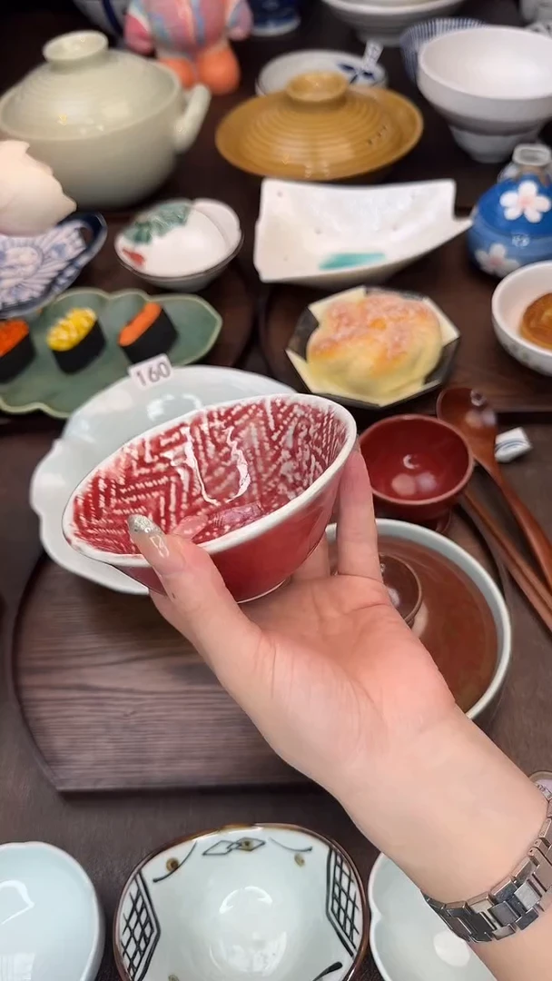 瓷原矿郎红米饭碗