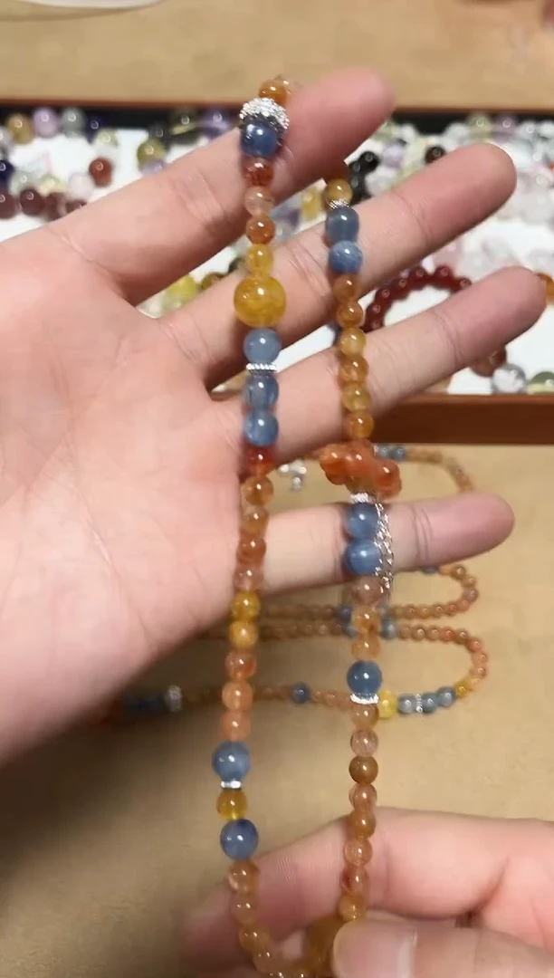 未镶嵌手链水晶18-5胶花设计款双圈