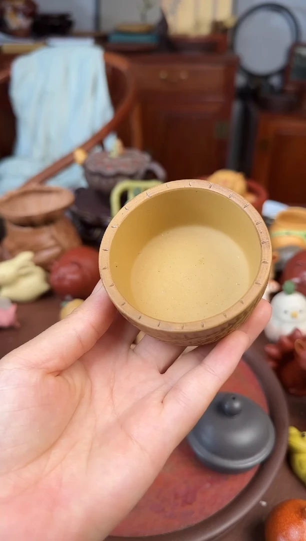 紫砂茶宠紫砂木桶杯