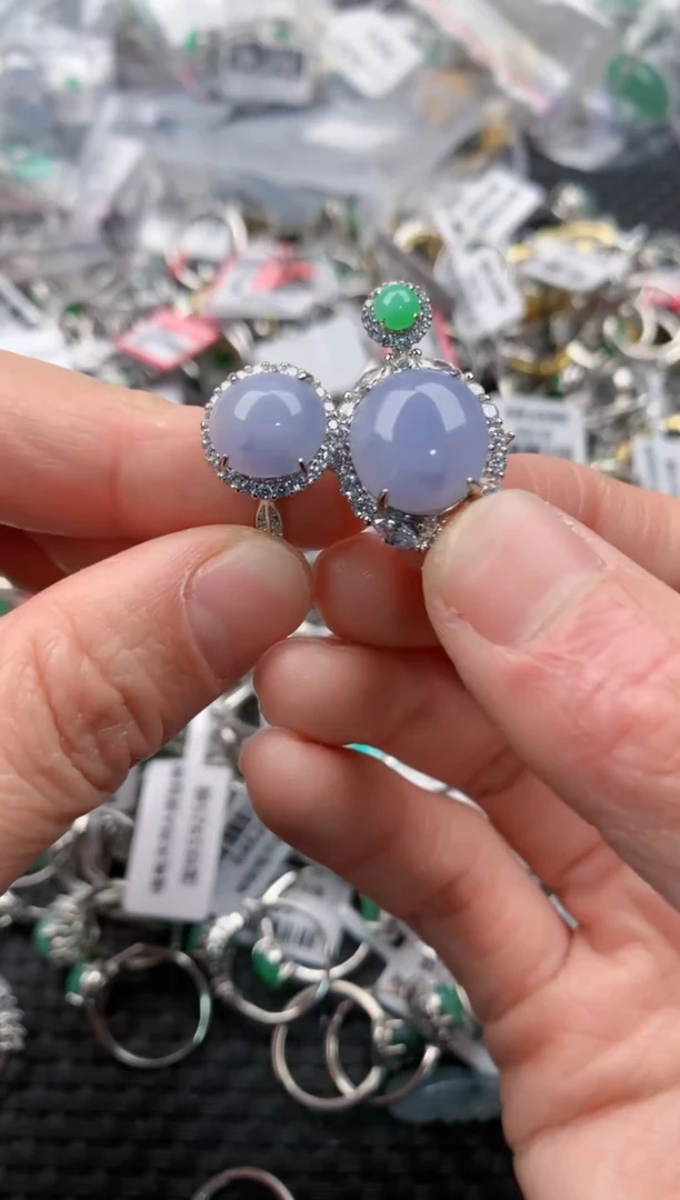 银S925镶嵌戒指翡翠1                         1