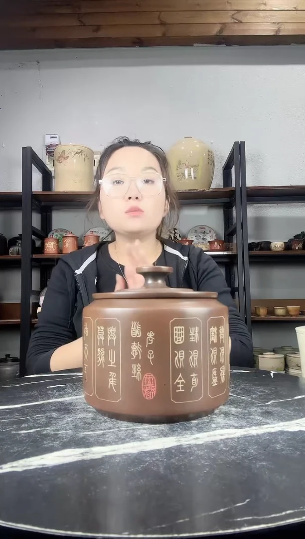 【闪购商品】罐微瑕纯手工精磨彩填醒茶罐