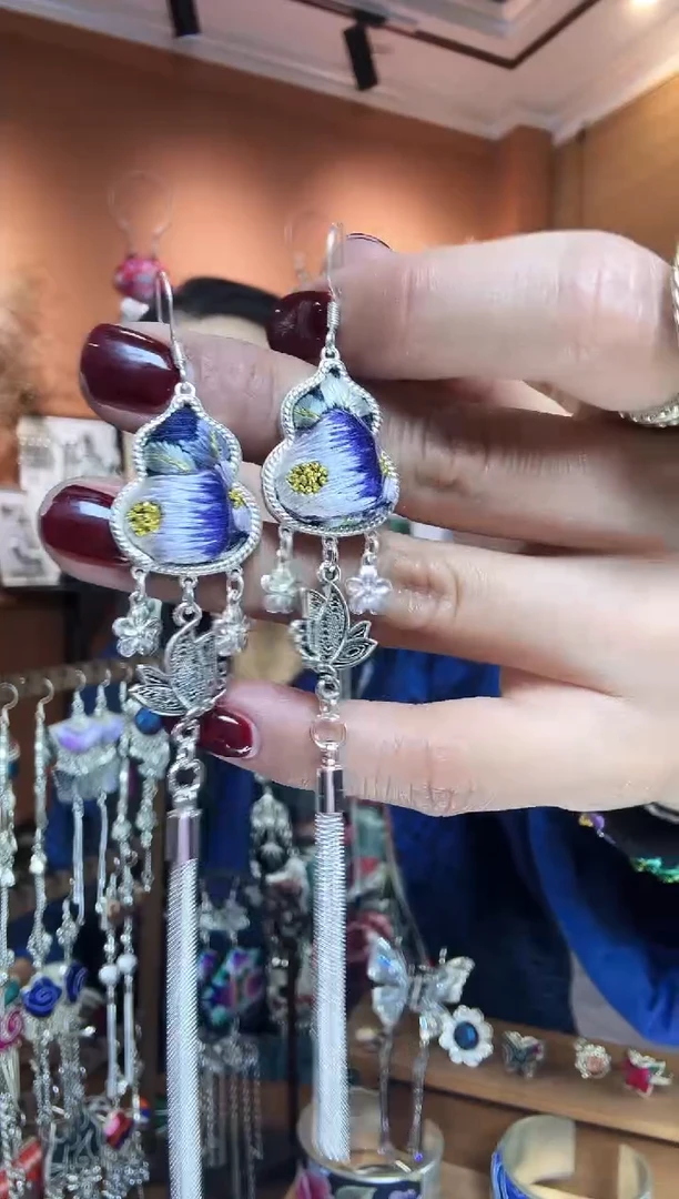 【闪购商品】织绣纯手工民族风饰品耳环