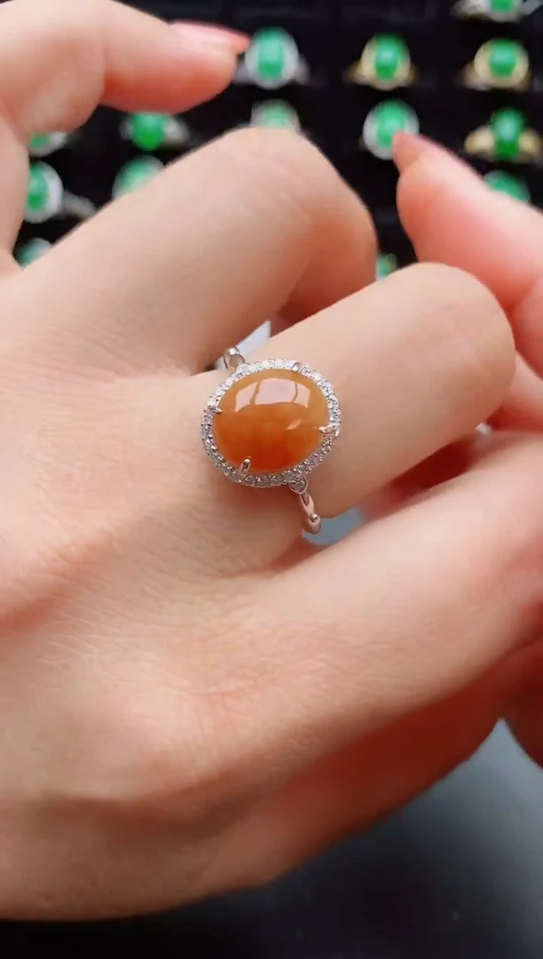 【闪购商品】翡翠戒指银S925镶嵌50800