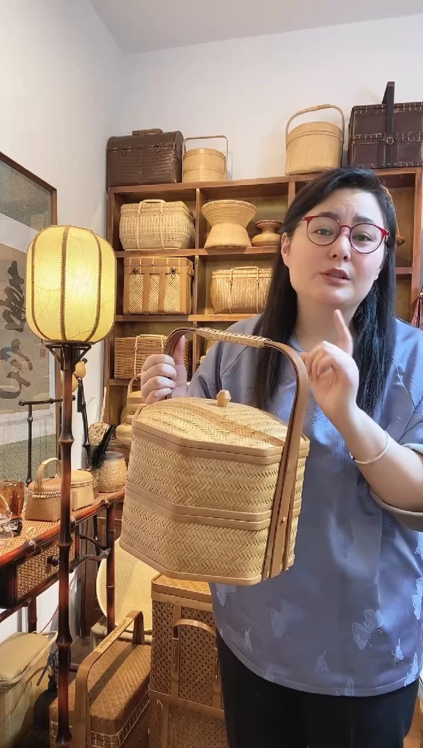 【闪购商品】手工竹编八角食盒