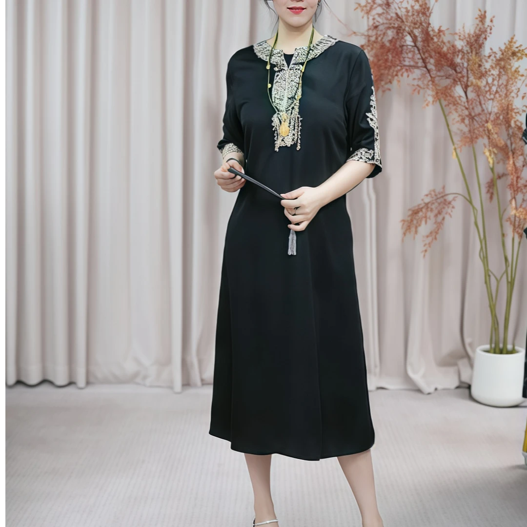 龟裂纹-重段老料香云纱黑