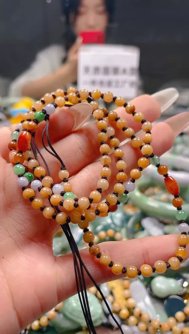 【闪购商品】翡翠颈饰未镶嵌4-5MM/Q/翡翠A货一图一物