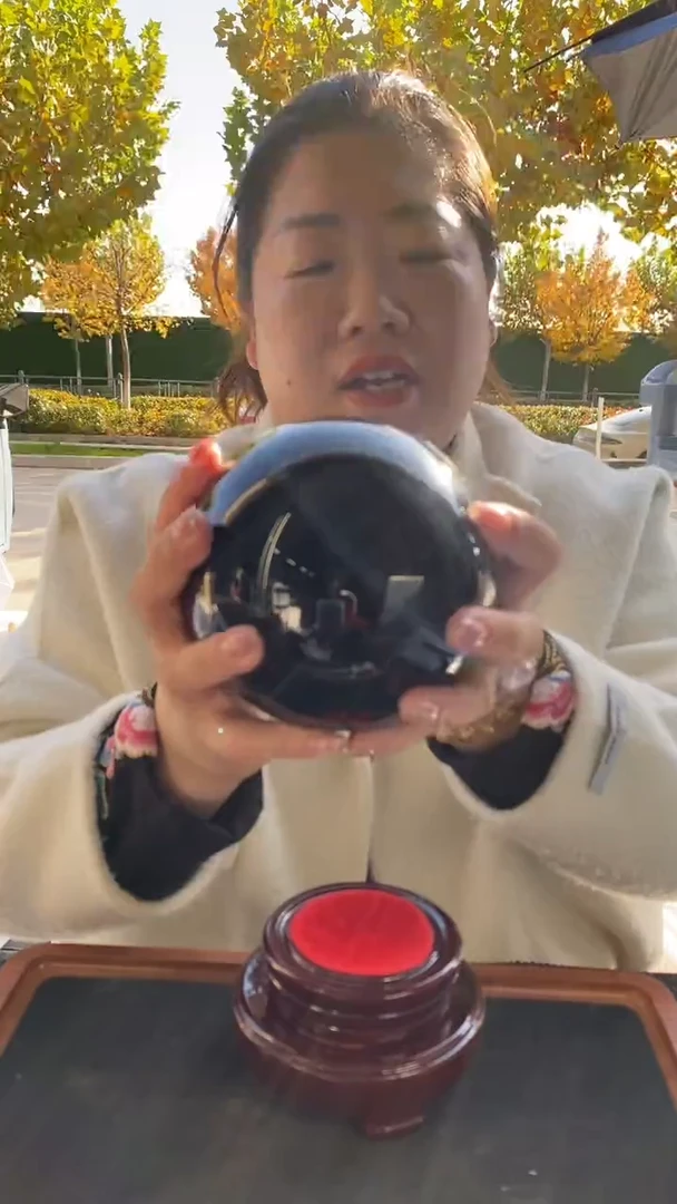 未镶嵌黑曜岩摆件黑曜石球D148