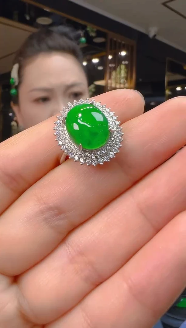 翡翠戒指银S925镶嵌141（多样性发其一）
