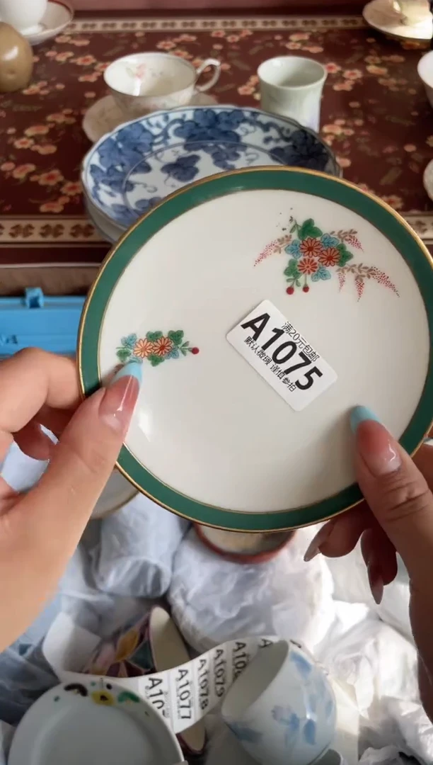 瓷片小*蹬瓷器瓷器A1075