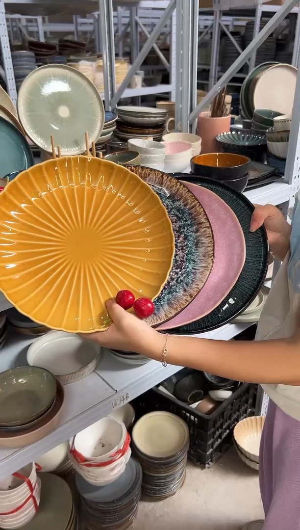 陶瓷外贸尾货瑕疵满20包邮X4 大盘组合
