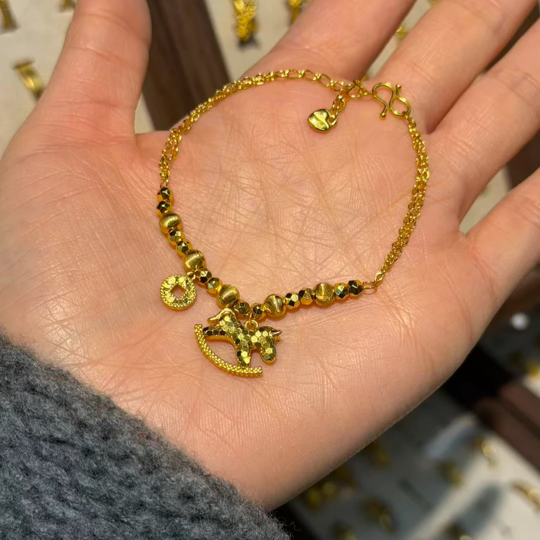 钛钢手链 小马钱币手链-HG073