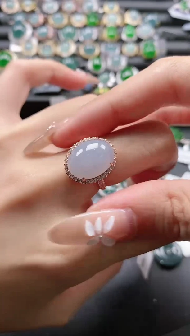 【闪购商品】翡翠戒指银S925镶嵌51511