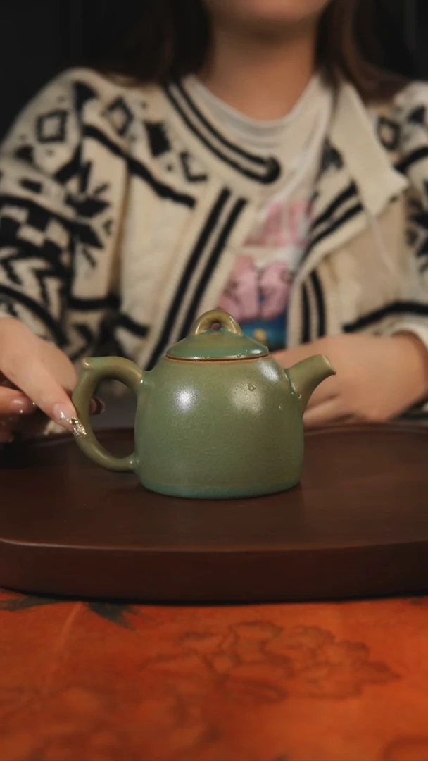 杯子№****滨秦权壶  柴烧 汝州原产地原矿仿古老釉