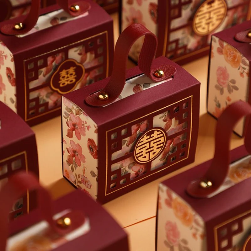 婚礼伴手礼订婚糖盒结婚喜糖盒子高级感喜糖礼盒纸盒空盒