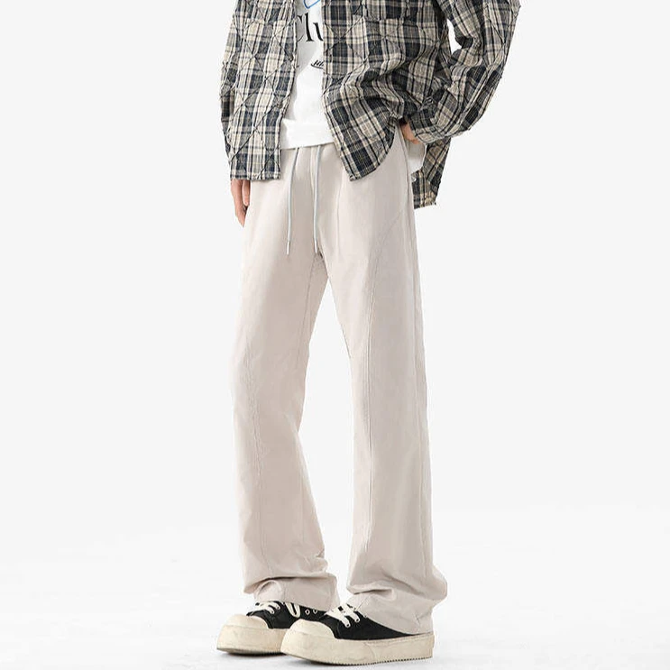 猎雀春夏小西裤斜踩线长裤男女可穿直筒裤宽松版型休闲裤