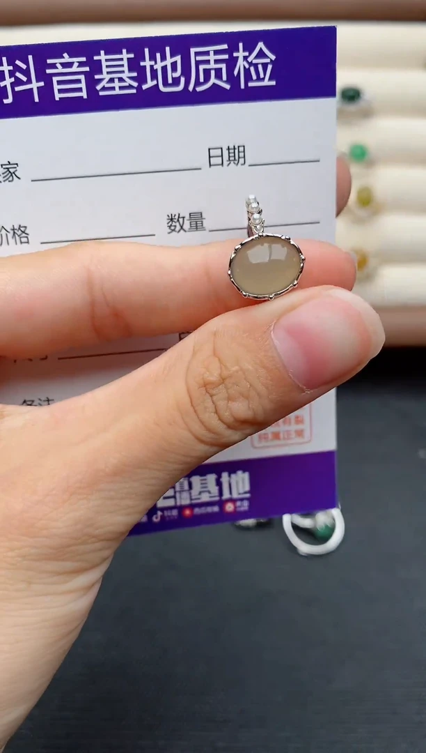 银S925镶嵌戒指翡翠1