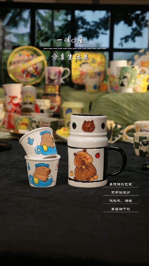 【闪购商品】摆件亲工手绘陶瓷-
