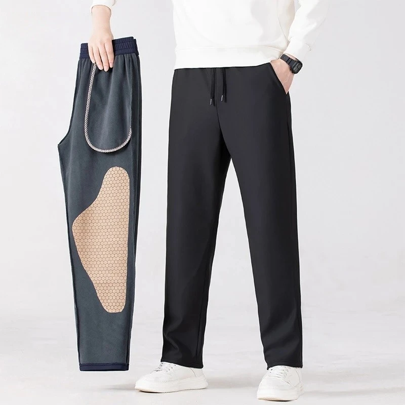 2025爆款男女款加绒加大码防风裤护膝高弹登山休闲裤