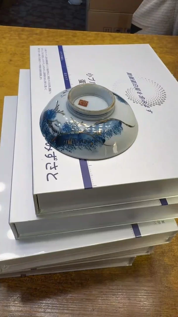 瓷器瓷器瑕疵破破143蓝球五件碗