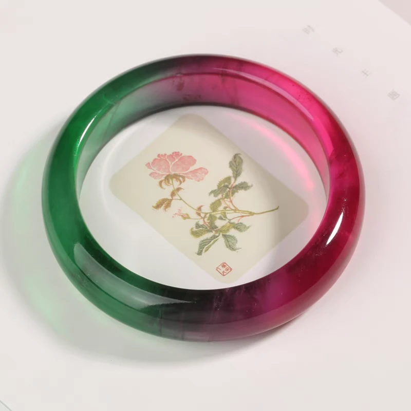 528号彩虹色正圈手镯